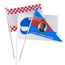 For Advertising Plastic Pole Paper Flag With Hand